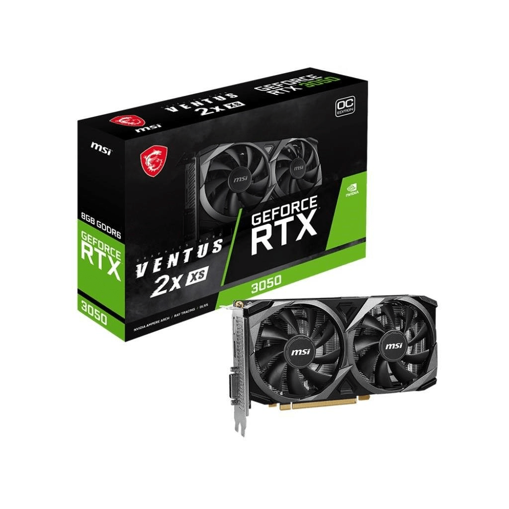 MSI Nvidia GeForce RTX 3050 Ventus 2X XS 8G OC 8GB GDDR6 Graphics