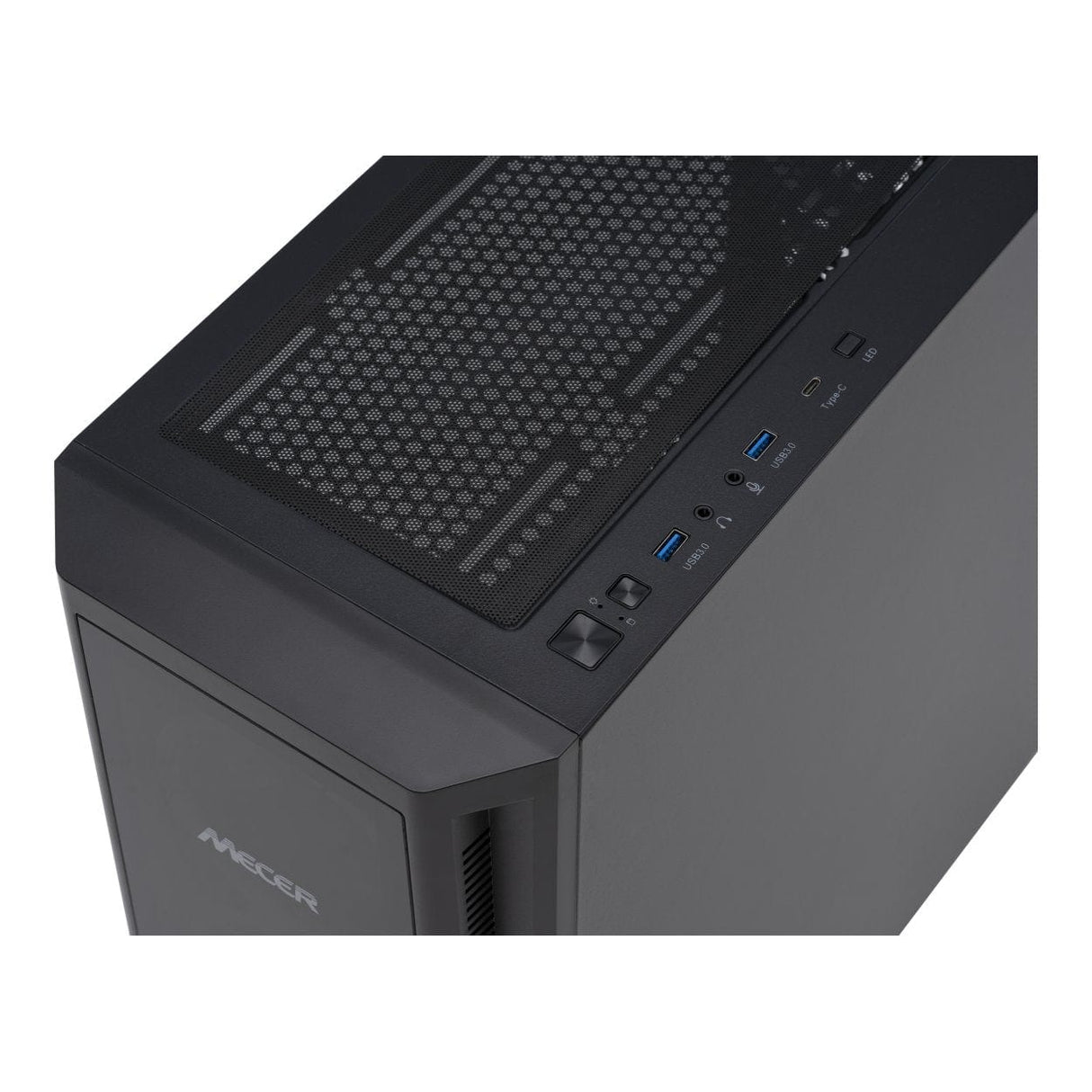 Mecer GPE2016 Graphite RGB Midi Tower ATX Gaming PC Case