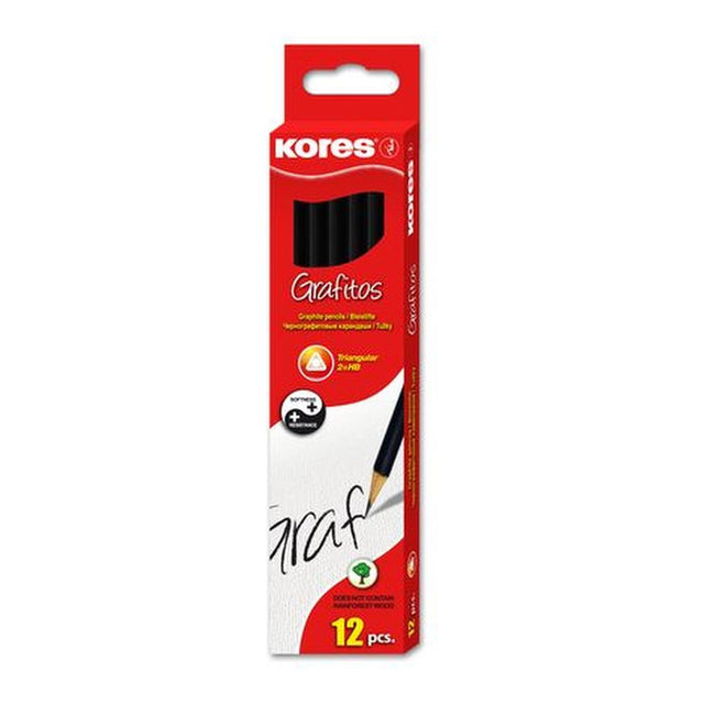Kores Grafitos HB Triangular Graphite Pencils 12-pack GPW-92301