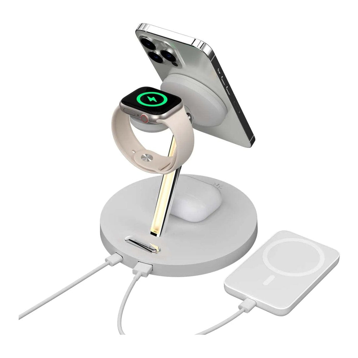 SwitchEasy MagPower 4-in-1 Magnetic Wireless Charging Stand White GS-103-235-290-12