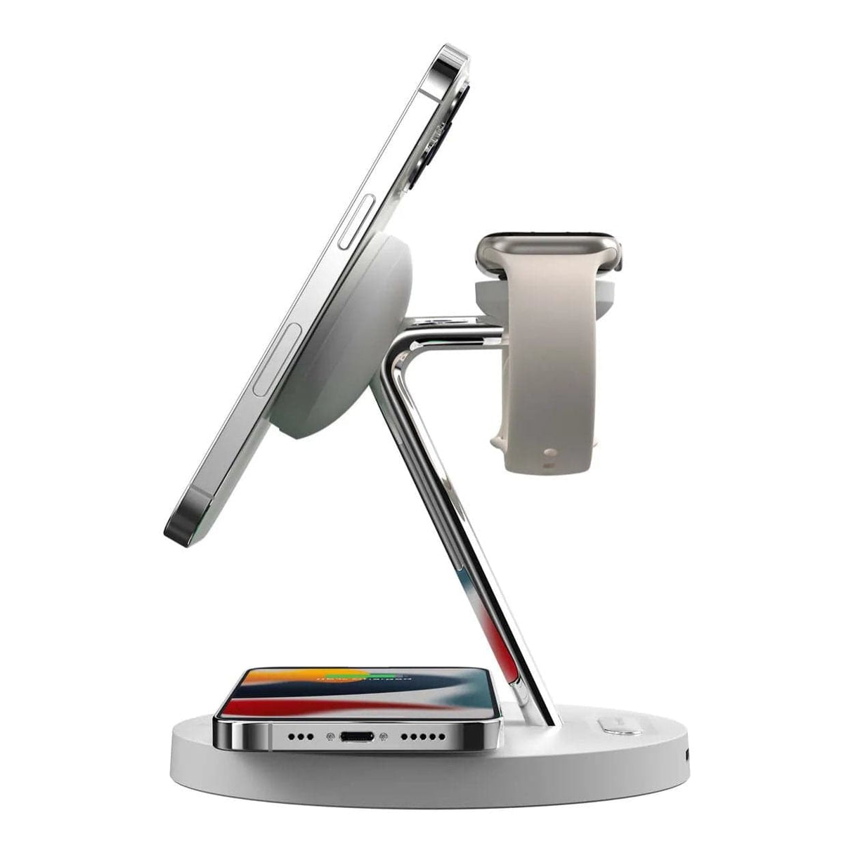 SwitchEasy MagPower 4-in-1 Magnetic Wireless Charging Stand White GS-103-235-290-12