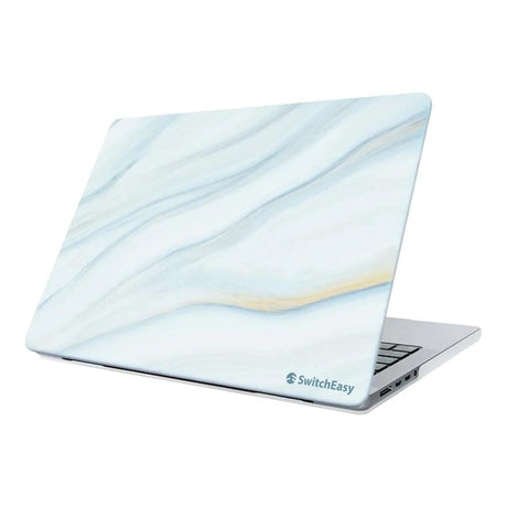 SwitchEasy Artist Marble 14-inch Hardshell Protective Notebook Case for MacBook Pro - Cloudy White