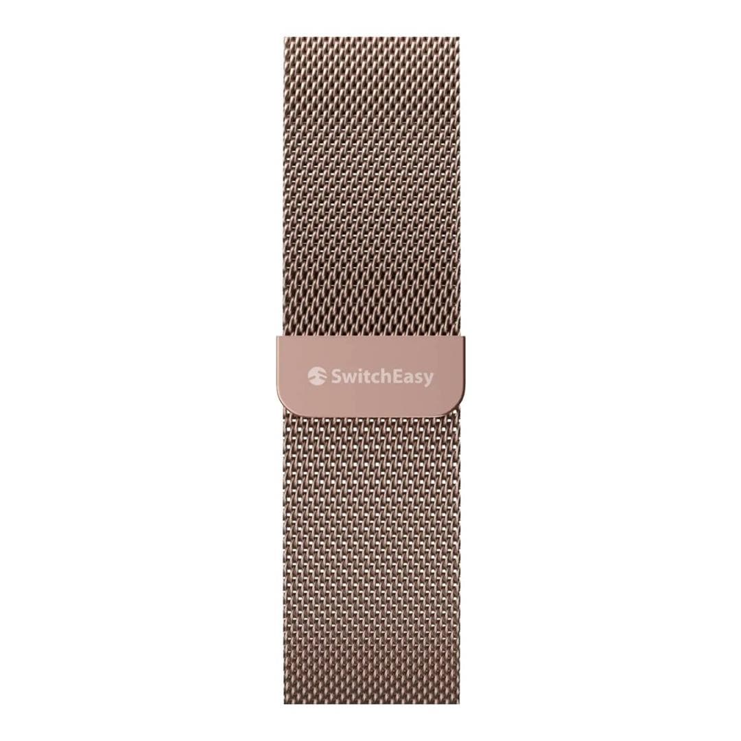 SwitchEasy 44mm Mesh Stainless Steel Apple Watch Loop Rose Gold GS-107-214-266-60