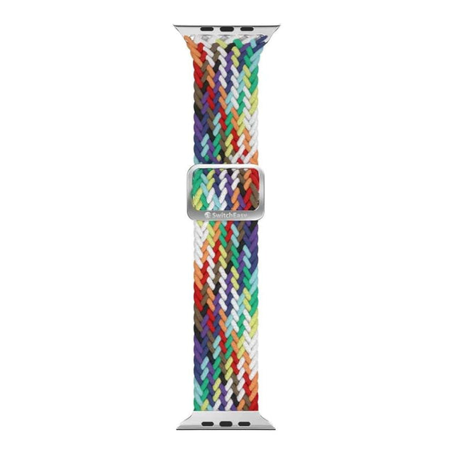 SwitchEasy 44mm Candy Braided Nylon Apple Watch Loop Rainbow GS-107-214-271-163