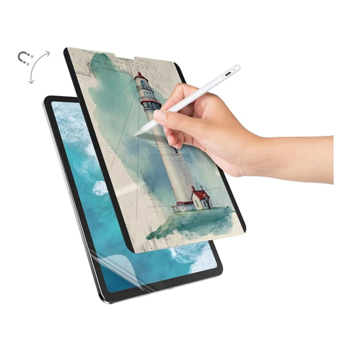 SwitchEasy SwitchPaper 2-in-1 Magnetic Paper-Feel Screen Protector GS-109-180-263-65