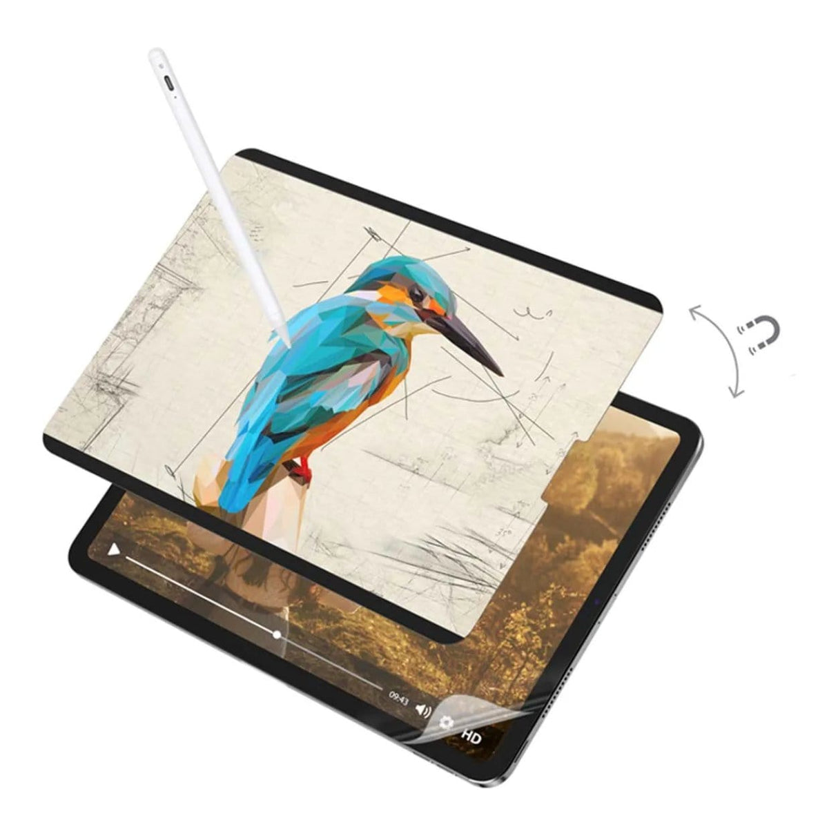 SwitchEasy SwitchPaper 2-in-1 Magnetic Paper-Feel Screen Protector GS-109-180-263-65