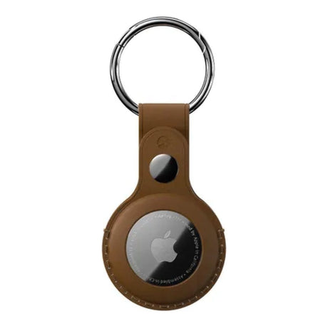 SwitchEasy Wrap Leather Keyring for AirTag Saddle Brown GS-117-187-117-146