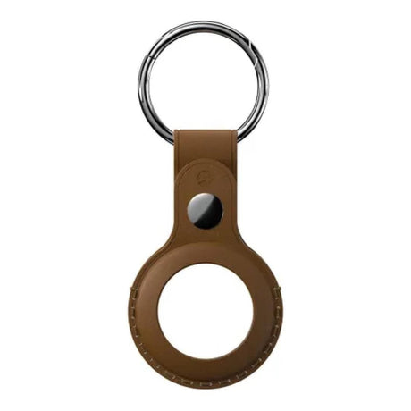 SwitchEasy Wrap Leather Keyring for AirTag Saddle Brown GS-117-187-117-146