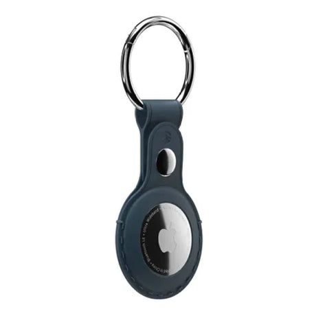 SwitchEasy Wrap Leather Keyring for AirTag Midnight Blue GS-117-187-117-63