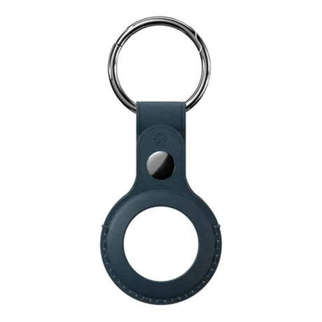 SwitchEasy Wrap Leather Keyring for AirTag Midnight Blue GS-117-187-117-63