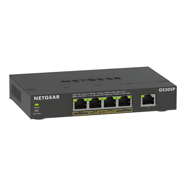 Netgear GS305Pv3 Gigabit Ethernet (10/100/1000) PoE Unmanaged Switch GS305P-300EUS