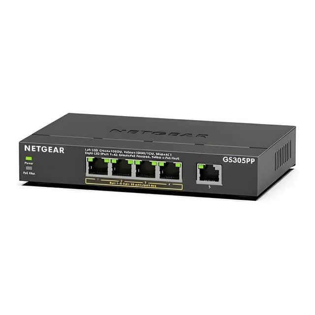Netgear GS305PP Unmanaged Switch Gigabit Ethernet PoE Black GS305PP-300EUS