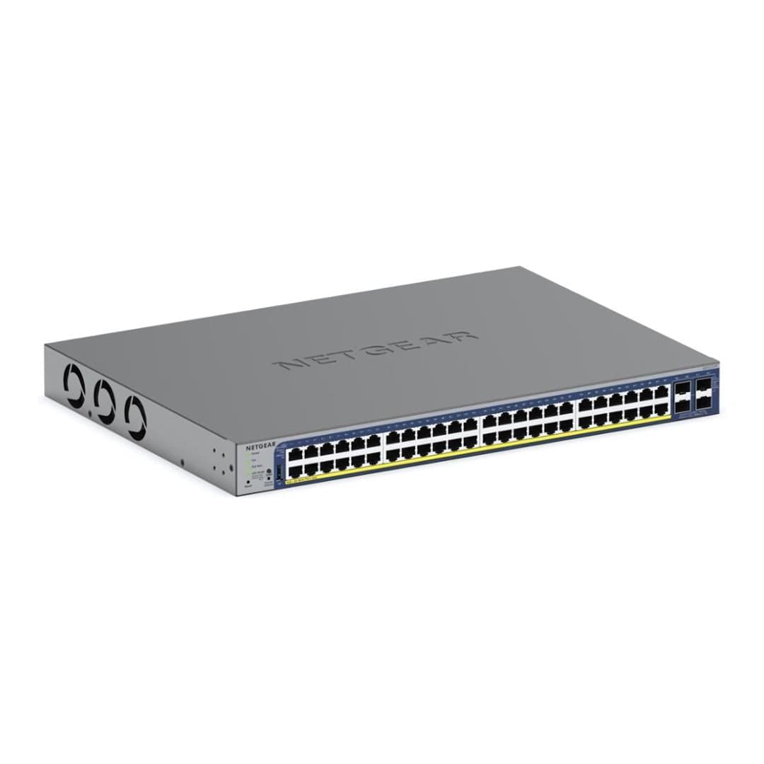 Netgear GS752TXP 48-port Gigabit Ethernet PoE+ Smart Switch with 4 SFP+ Ports 380W GS752TXP-300EUS