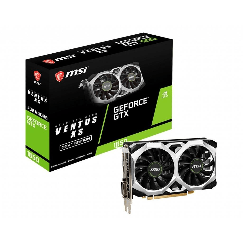 MSI GTX 1650 D6 Ventus XS OCV1 4GB GDDR6 Graphics Card GTX1650D6VENTUSXSOCV1