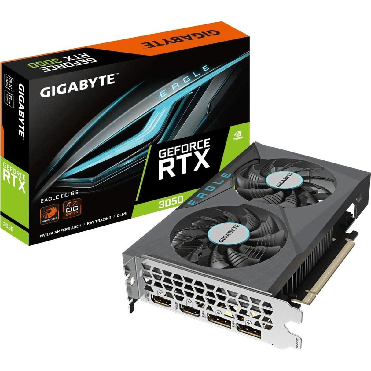 Gigabyte Eagle Nvidia GeForce RTX 3050 OC 6G 6GB GDDR6 Graphics Card GV-N3050EAGLE OC-6GD