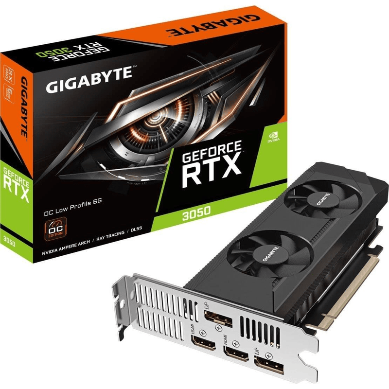 Gigabyte Nvidia GeForce RTX 3050 OC Low Profile 6G 6GB GDDR6 Graphics Card GV-N3050OC-6GL