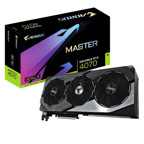 Gigabyte Nvidia AORUS GeForce RTX 4070 MASTER 12GB GDDR6X Graphics Card GV-N4070AORUS M-12GD