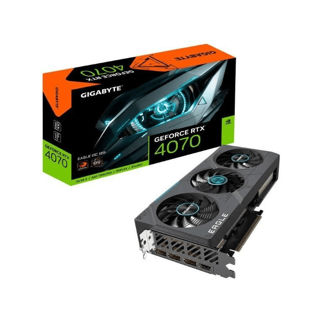 Gigabyte Nvidia GeForce RTX 4070 EAGLE OC 12GB GDDR6X Graphics Card GV-N4070EAGLE OC-12GD