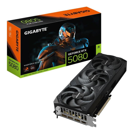 Gigabyte GeForce RTX 5080 Windforce OC SFF 16G 16GB GDDR7 Graphics Card GV-N5080WF3OC-16GD