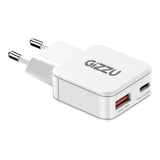 Gizzu 20W 2-Port GaN Wall Charger White GWCCU20W