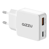 Gizzu 45W 2-port GaN Wall Charger White GWCCU45W