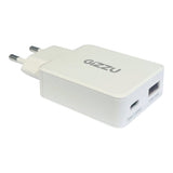Gizzu 65W 2-port GaN Wall Charger White GWCCU65W