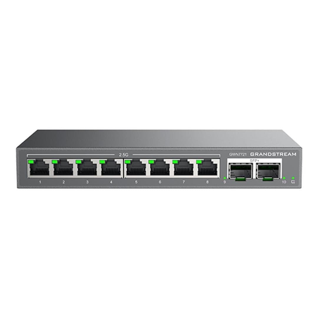 Grandstream Enterprise GWN7721 8-port Lite Cloud 2.5 Gigabit Managed Network Switch