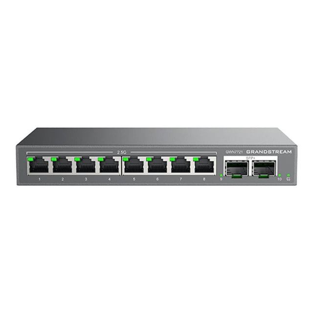 Grandstream Enterprise GWN7721 8-port Lite Cloud 2.5 Gigabit Managed Network Switch