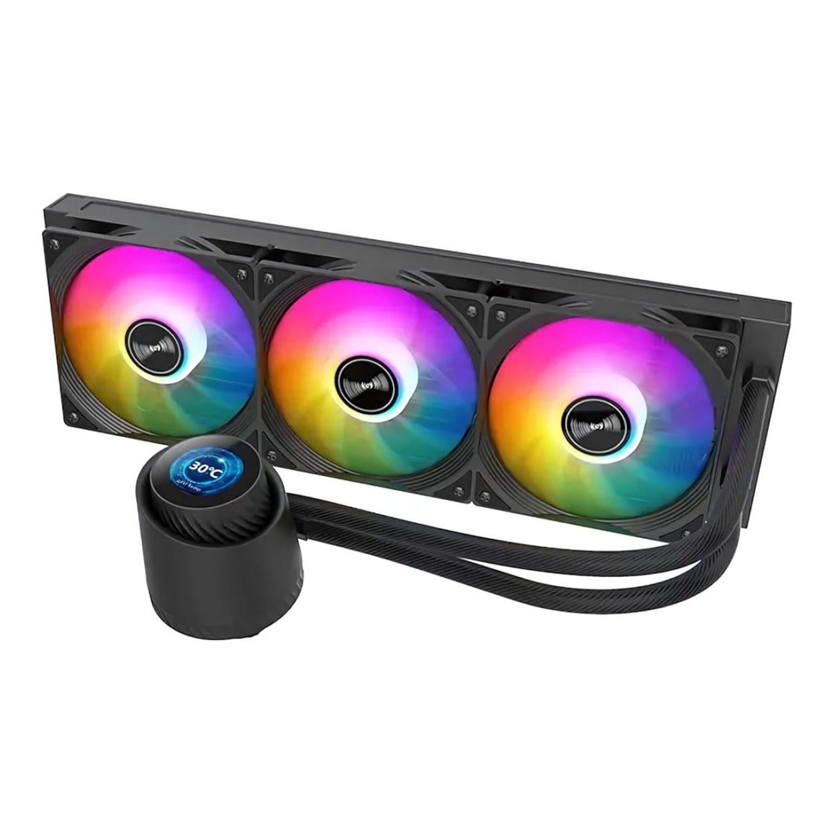 Huntkey GX360R Atlas Shark 360 ARGB AiO CPU Liquid Cooler - Black