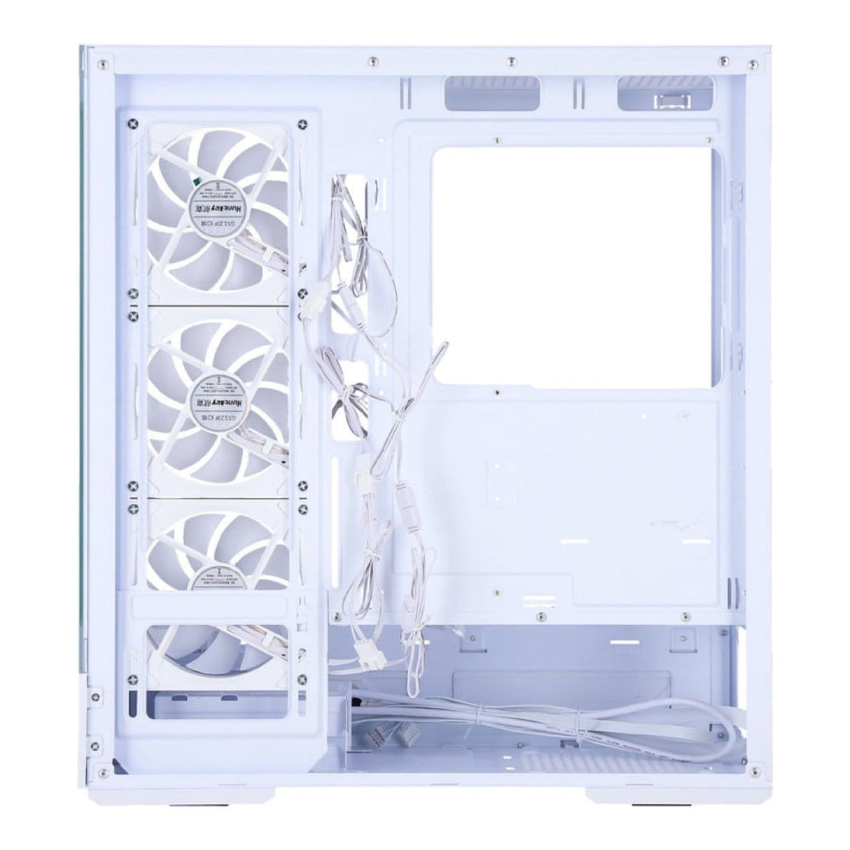 Huntkey GX760A Fortune ATX Gaming PC Case with GS120 Fantasy ARGB Fans - White