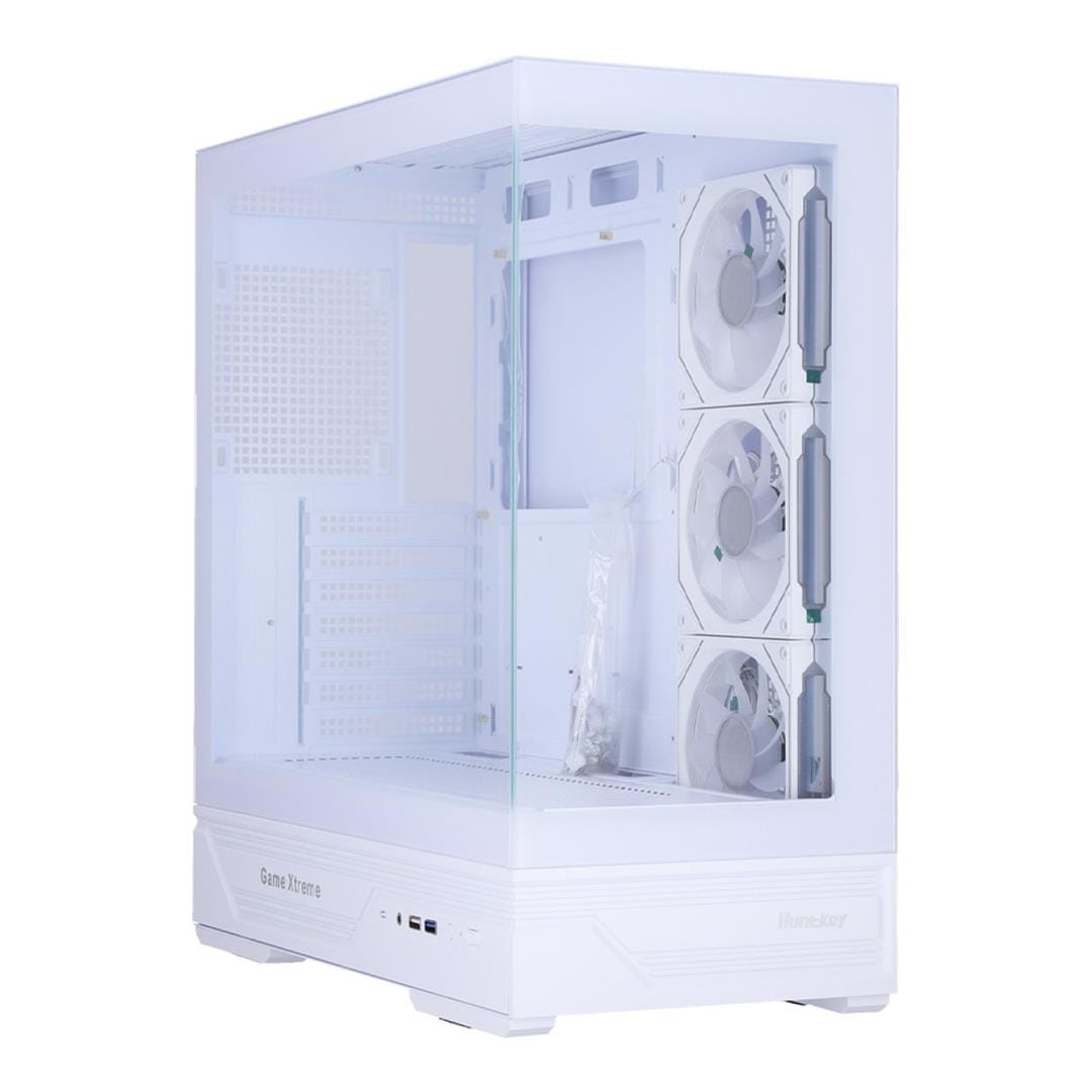 Huntkey GX760A Fortune ATX Gaming PC Case - White – FirstShop