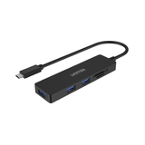 Unitek H1108B 5-in-1 Type-C Hub with Dual Card Reader Black