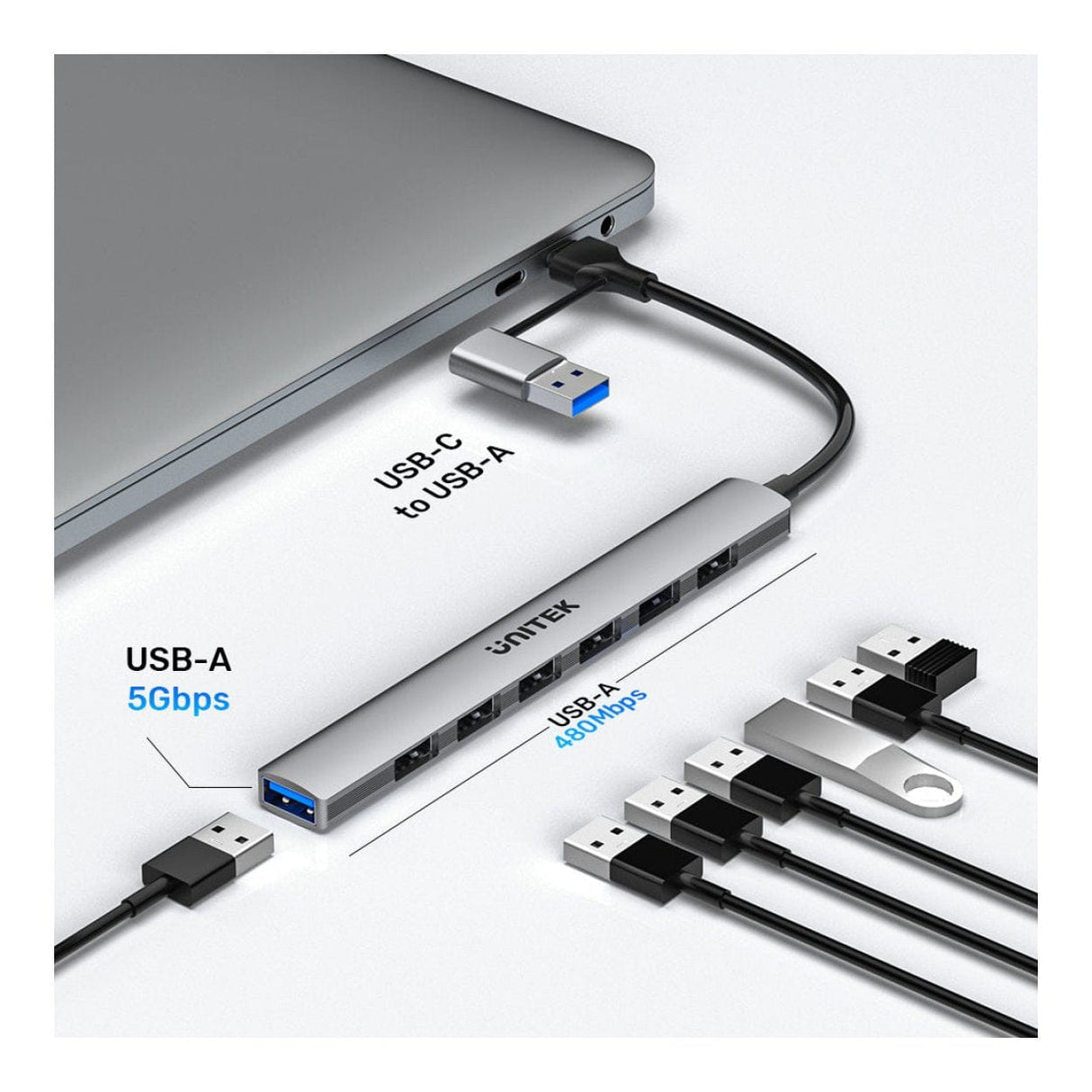 Unitek uHUB S7 7-in-1 USB Hub H1209AGY01