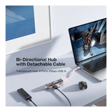 Unitek 4-in-1 USB-C Hub with 4-port USB-A Bi-Directional Hub with Detachable Cable Pink H1319APK01