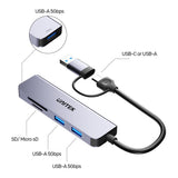 Unitek uHUB P5+ 5-in-1 USB Hub with Memory Card Reader H1320AGY01