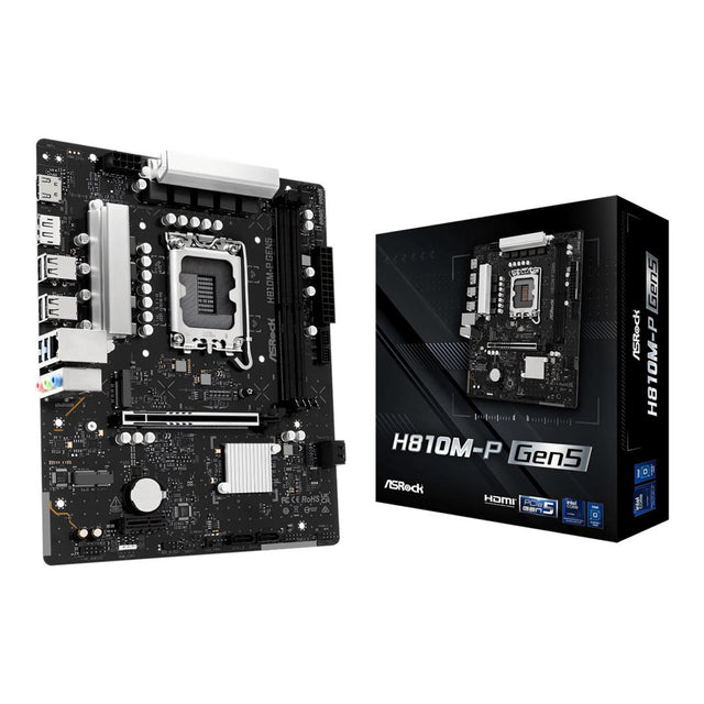 ASRock H810M-P Gen 5 Intel LGA 1851 M-ATX Motherboard