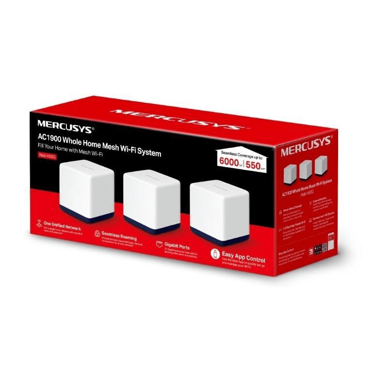Mercusys Halo H50G AC1900 Whole Home Mesh Wi-Fi System 3-pack