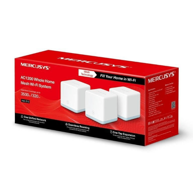 Mercusys HALO S12 AC1200 Whole Home Mesh Wi-Fi System 3-pack