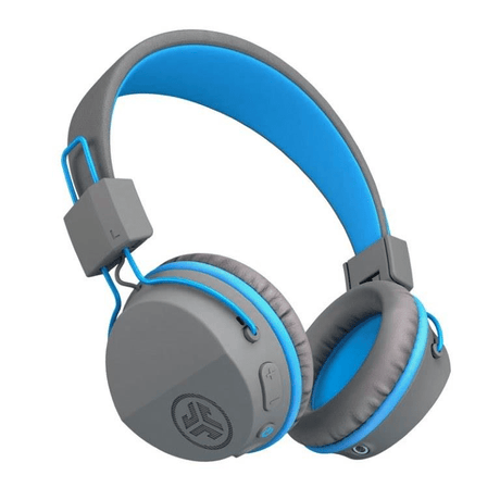Jlab JBuddies Studio Wireless On-Ear Kids Headset Blue and Grey HBSTUDIORGRYBLU4