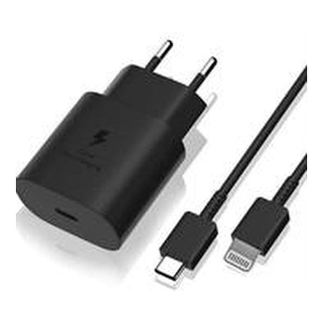 Ezra 25W USB-C PD Wall Charger Set with USB-C to Lightning Cable Black HC65-IPH