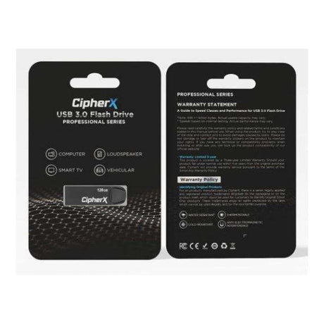 CipherX Pro Series 128GB U10 USB3.0 Flash Drive HDD-USB3-128GB-CIPH