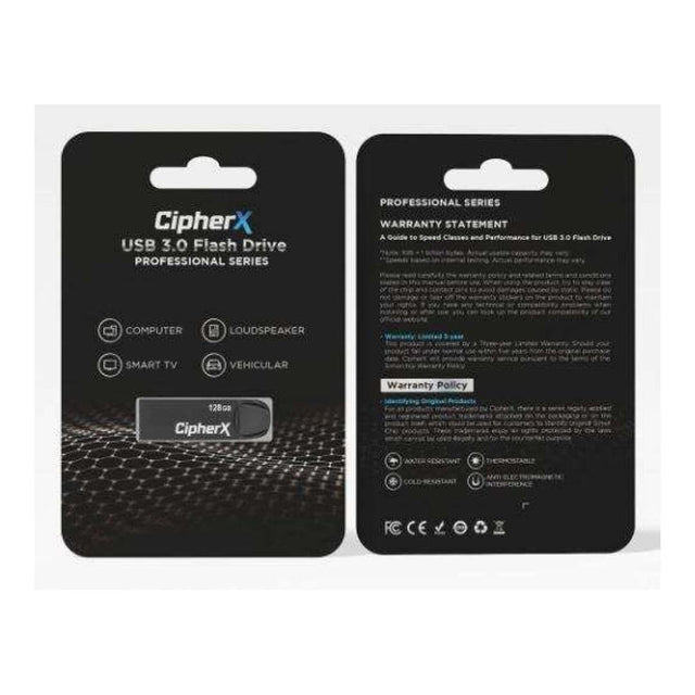 CipherX Pro Series 128GB U10 USB3.0 Flash Drive HDD-USB3-128GB-CIPH
