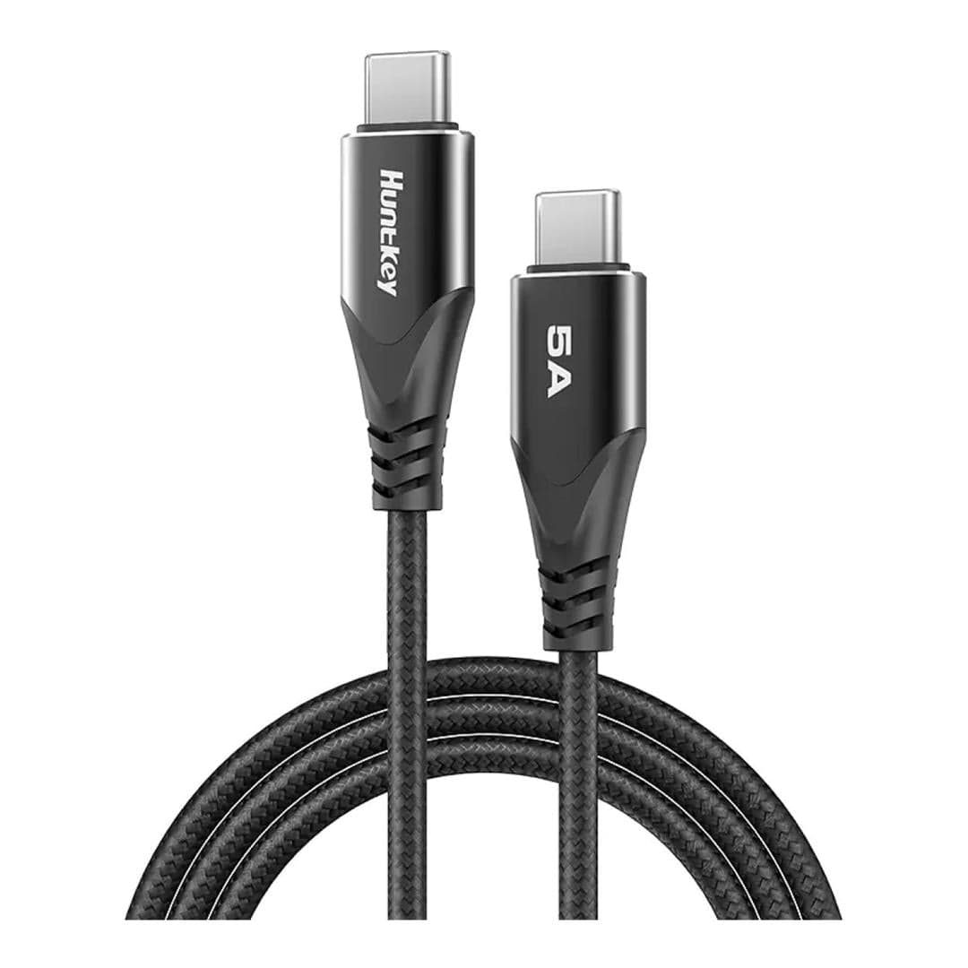 Huntkey 5A 100W Type-C Male to Male Cable 2m Black HKCCC501501