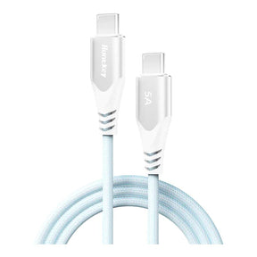 Huntkey 5A 100W Type-C Male to Male Cable 2m Blue HKCCC501502