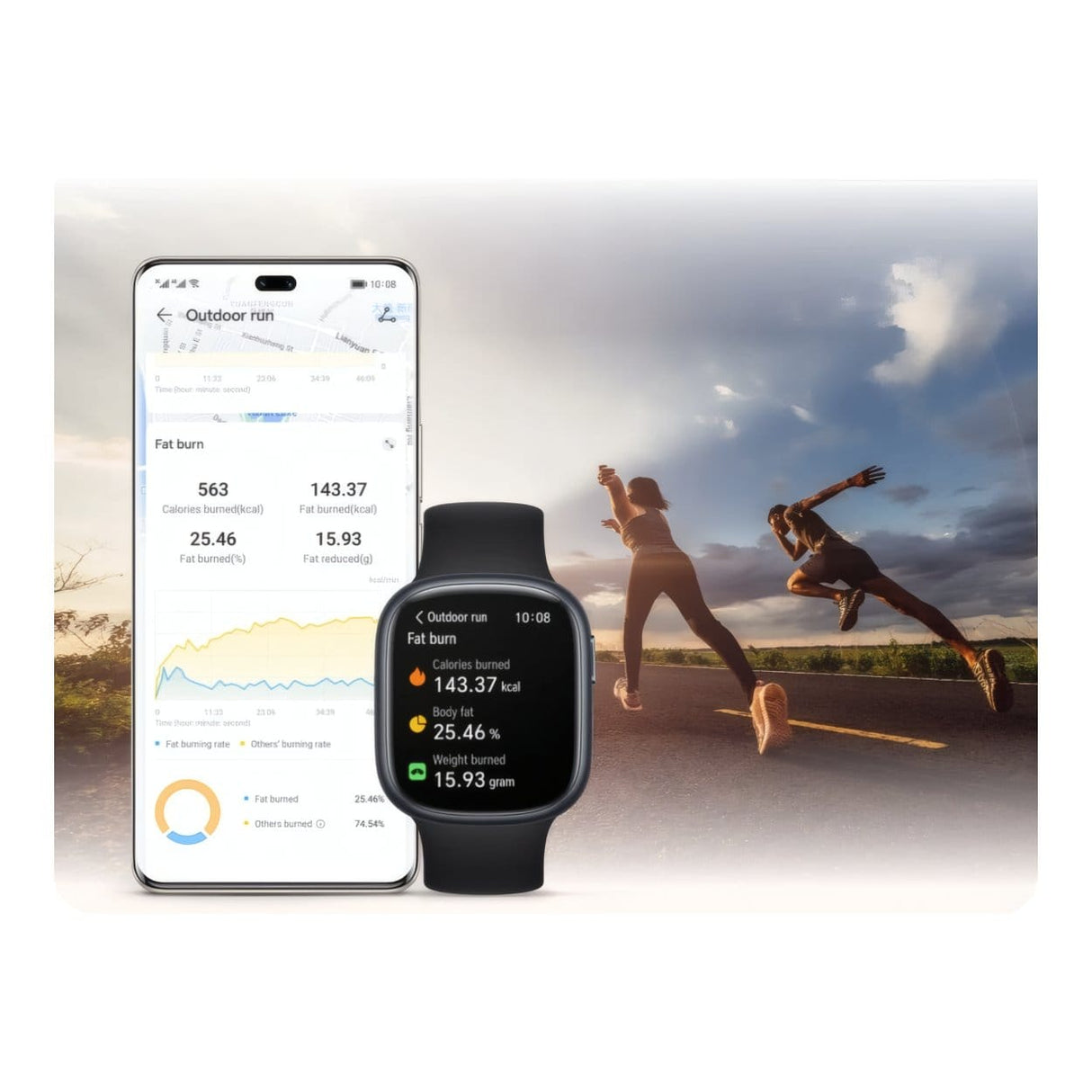 HONOR Watch 4 1.75-inch AMOLED GPS Smartwatch - Black