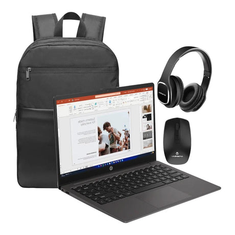 HP 245 G10 AMD Athlon Silver 7120U 15.6-inch Win 11 Home Laptop and Bag & Headphone Bundle