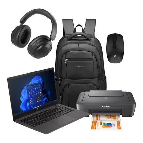 HP 245 G10 AMD Athlon Silver 7120U 15.6-inch Win 11 Home Laptop and Printer & Headphone Bundle