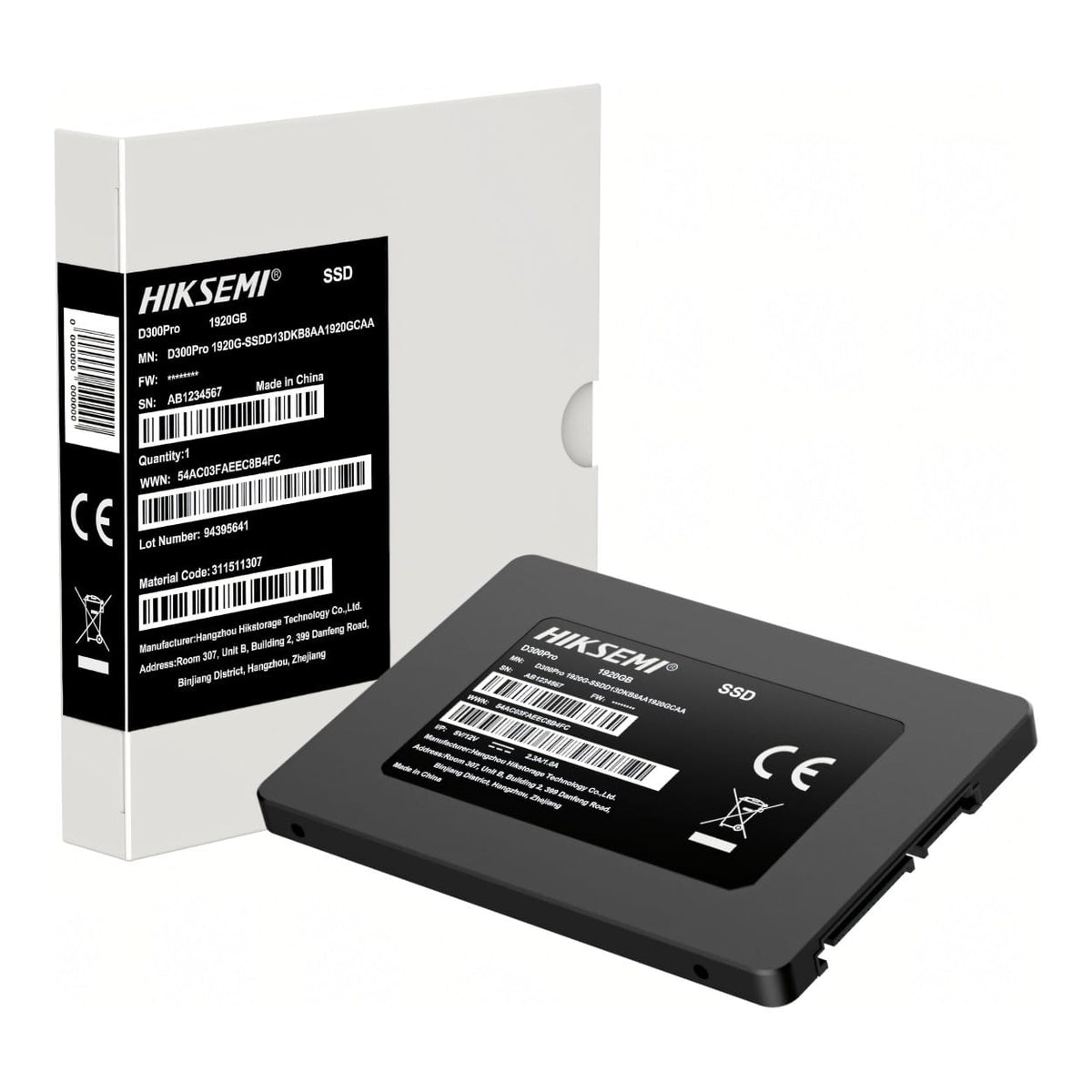 Hiksemi D300 Pro Tantalum Capacitor 1920GB SATA III Enterprise Internal SSD HS-SSD-D300-PRO-1920G