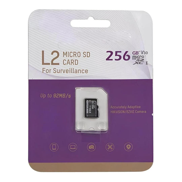 Hikvision L2 V30 256GB Video Surveillance Class 10 MicroSD (TF) Card HS-TF-L2(STD)/256G
