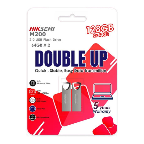 Hikvision M200 64GB Flash Drive 2-pack HS-USB-M200(STD)/64GB-2